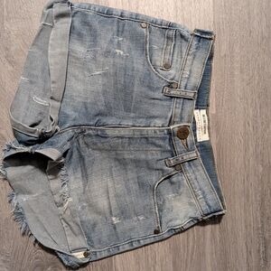 Distressed Denim Shorts One Teaspoon